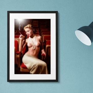 Grace Kelly Vintage Sexy Fantasy Art Poster Framed Cinema for One